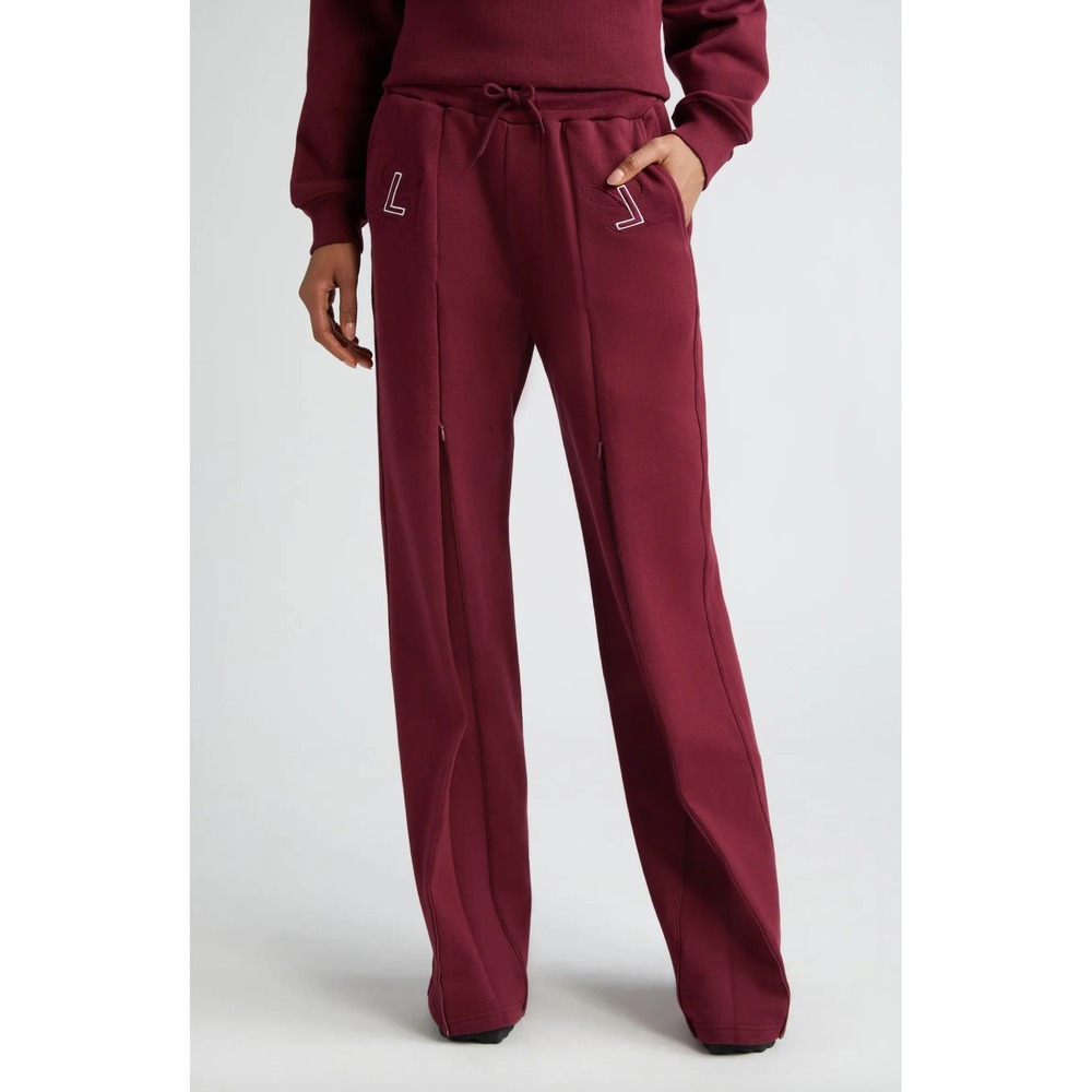 Luar Window Logo Cotton Sweatpants Maroon Size M
